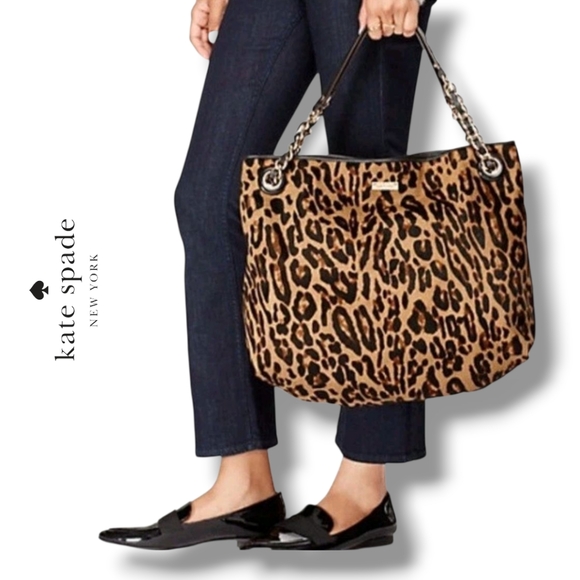 kate spade Handbags - KATE SPADE NewYork Streetcar Darya Leopard Calfhair FUR Handbag Pony Hair